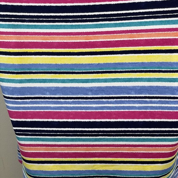 Croft & Barrow Striped Top Women XLarge Colorful Rainbow Casual Travel Stretch - Picture 8 of 9